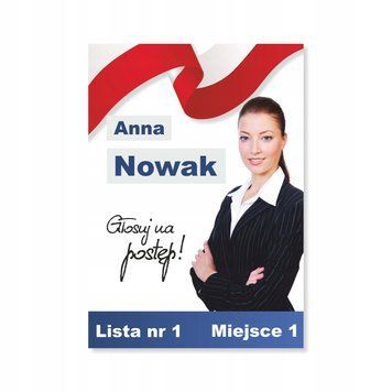 PLAKATY A3 wyborcze wybory druk plakat&oacute;w expres premium 500szt ID-AL-65407 фото